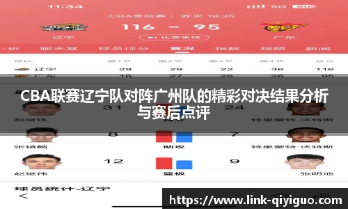 CBA联赛辽宁队对阵广州队的精彩对决结果分析与赛后点评